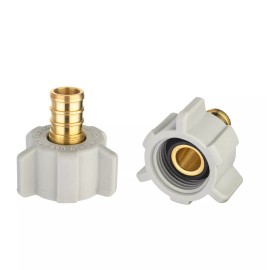 EFIELD  2 PCS 1/2" PEX X 1/2" FEMALE NPT THREADED SWIVEL BRASS CRIMP FITTINGS