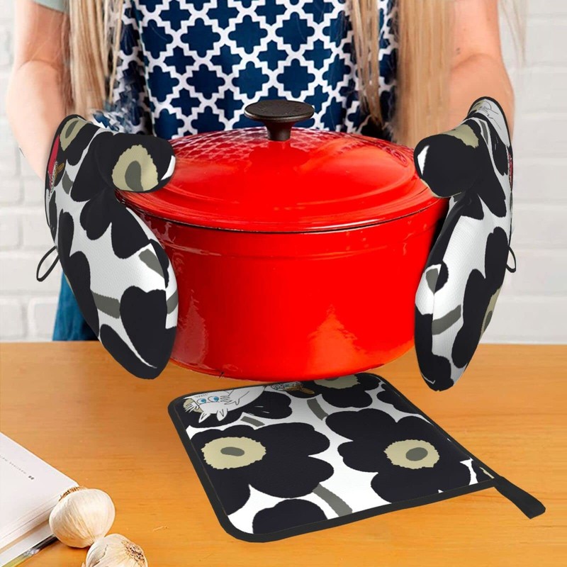 Moomins Heat Resistant Potholder Oven Mitt, Pot Grab, Heat Resistant