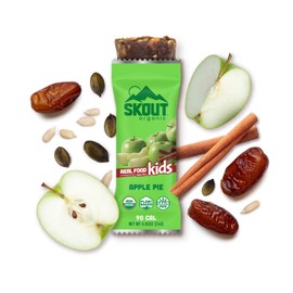 Skout Organic Apple Pie Real Food Bars for Kids (36 Pack) | Organic Snacks for Kids | School Snacks & Lunch Snacks | No Refined Sugar | Vegan & Paleo | Gluten, Dairy, Grain, Peanut Free