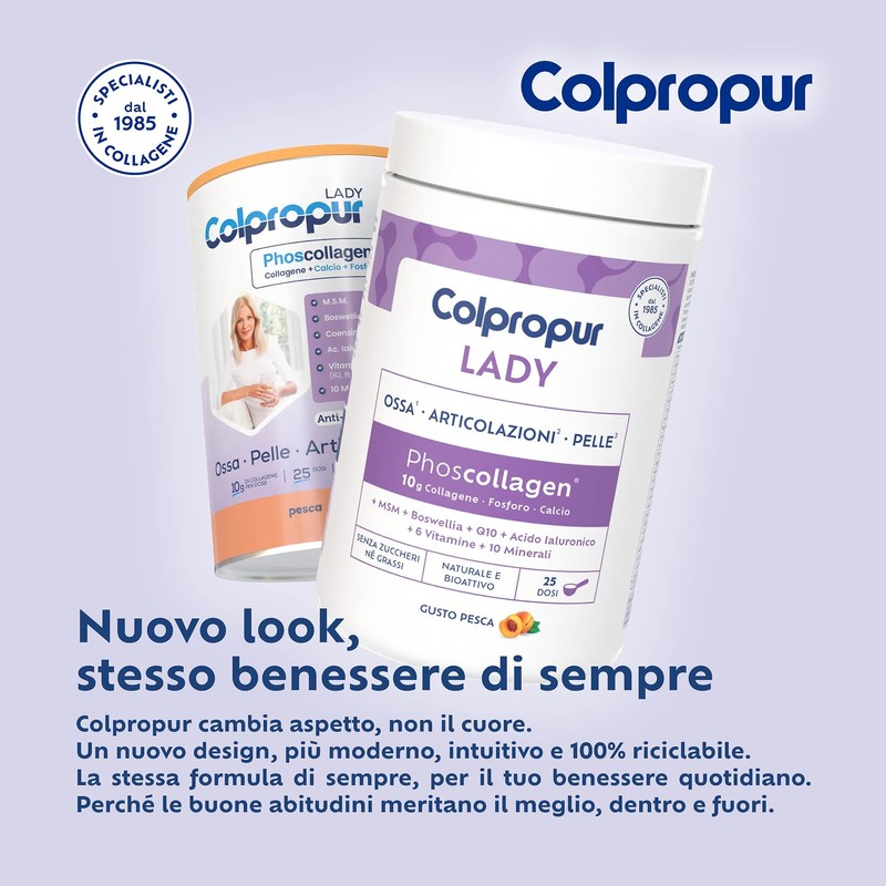 Colpropur Lady Gusto Pesca – Collagene Idrolizzato in Polvere da