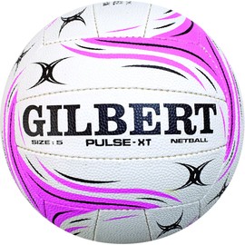 Gilbert Boys Pulse XT Match Net Ball - White/Pink/Black, Size 5