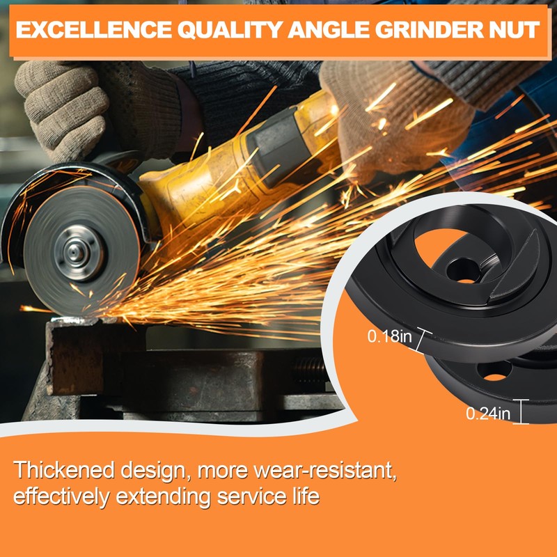 Podoy Angle Grinder Outer Lock Nut 5/8-11 Metal Flange Nut