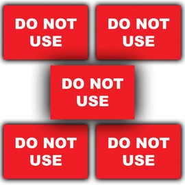 5 Pack - Do Not Use Stickers - Electrical Safety Vinyl Labels - 80mm x 50mm