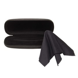 Noble Hard Shell Brushed Eyeglass Case with Microfiber Cleaning Cloth – Premium Eye Glass Carry Case with Enhanced Frame and Lens Protection – Ideal for Glasses & Sunglasses (Blue)