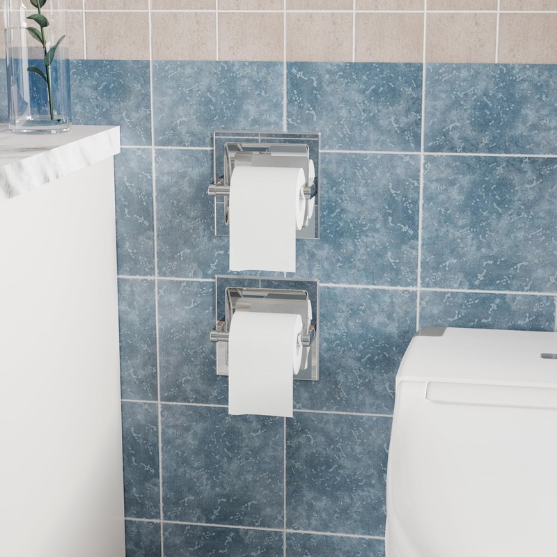 WZKALY Toilet Paper Holder 2 Pack, Recessed Pivoting Toilet Paper