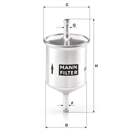 Original MANN-FILTER Fuel filter WK 66 – For Passenger Cars