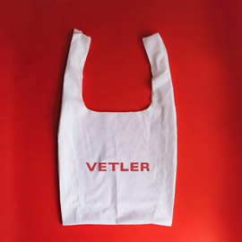 VETLER Eco Bag, Marche Bag, Colorful, Lightweight, Compact, Thin, Plastic Bag, Foldable, Fashionable, Convenience Store Bag, Tote Bag, white