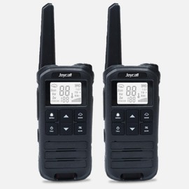 Joycall Long Range Walkie Talkies for Adult with NOAA Weather Alert Portable Walkie Talkies Rechargeable 22 Modifiable FRS Two Way Radios with Charger Cable &1400mAh Li-ion Battery (Black)