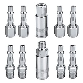 oumuik 10 Pcs 1/4" BSP Air Fittings Air Compressor Fittings -Airline Hose CompressorFittings