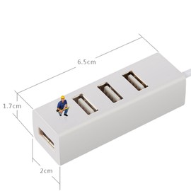 AYECEHI USB C a USB Hub 4 Puertos USB C Adaptador USB C Hub USB Tipo C para Dispositivos USB Tipo C (Blanco)
