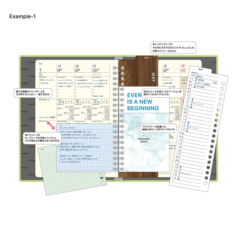 Laconic Loose Leaf Folio Grid Memo A5 FLEX LFX-L05