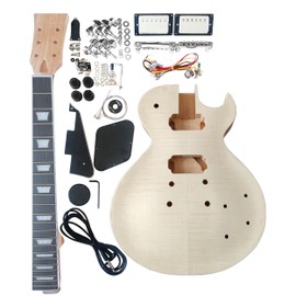 AYUBOUSA DIY Single Cut Electric Guitar Kits with Mahogany Body and Neck - Rosewood Fingerboard and All Components Included (SC)