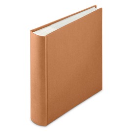Hama Wrinkled Photo Album (Memo Album for 200 Photos in 10 x 15 cm Format Photo Book with 100 Pages with Labelling Field, Foil Pockets, Washable Kraft Paper, Bamboo Paper) Brown