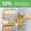 vacane Upgraded Refrigerator Drawers Organizer - Pull Out Fridge Bins