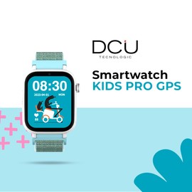 DCU TECNOLOGIC Smart Watch for Kids with Android System - Whatsapp - GPS Tracking - Video Calls - SOS Button - Parental Control - Green, Green, Modern