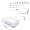 580Pcs Screws Nuts Washers Kit 304 Stainless Steel Cylindrical Head