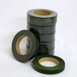Pack of 4 coloured stem tape (Dark Green) florist stem tape for Corsages, Button Holes, Flower arrangements and Sugar craft (Dark Green, 4 Rolls)