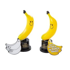 Fun Express Top Banana Award Trophy Valentine Exchanges with Card for 12