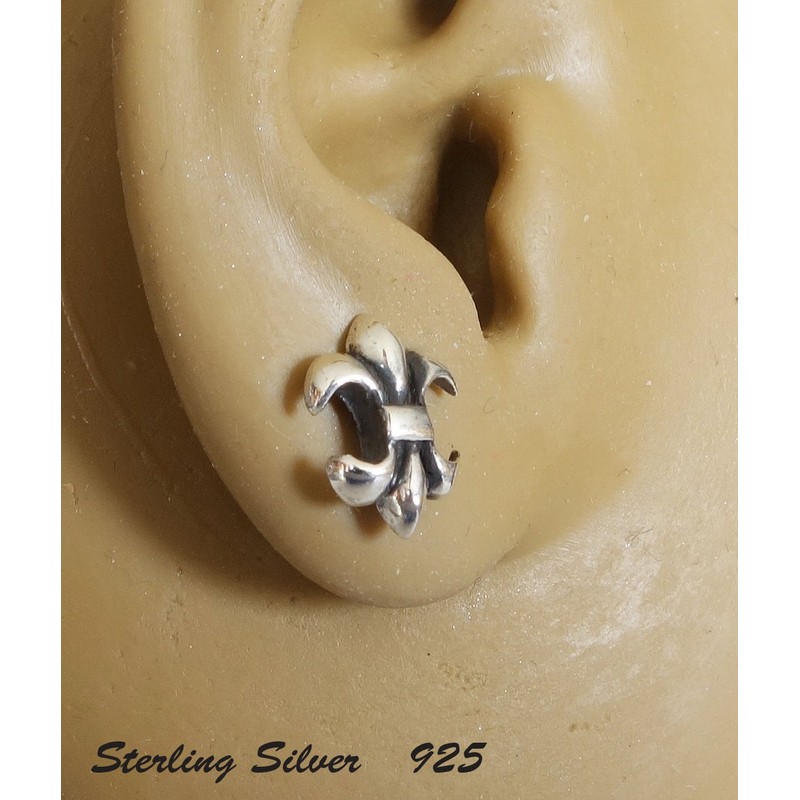 [Silver 925] 片耳 Earrings Punk Rock Gothic Lily Men's Women's;