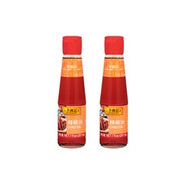Lee Kum Kee Chili Oil (7 oz - 2 Pack), Crafted from Dried Chili Peppers and Soybean Oil, Spicy, Perfect for Dipping, Cold Dishes, Sichuan and Hunan Dishes