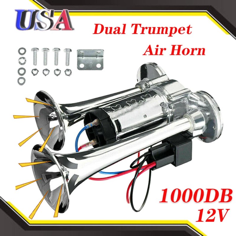 Unbranded 1000DB 12V Electric Trains Horns Air Train Horn Kit