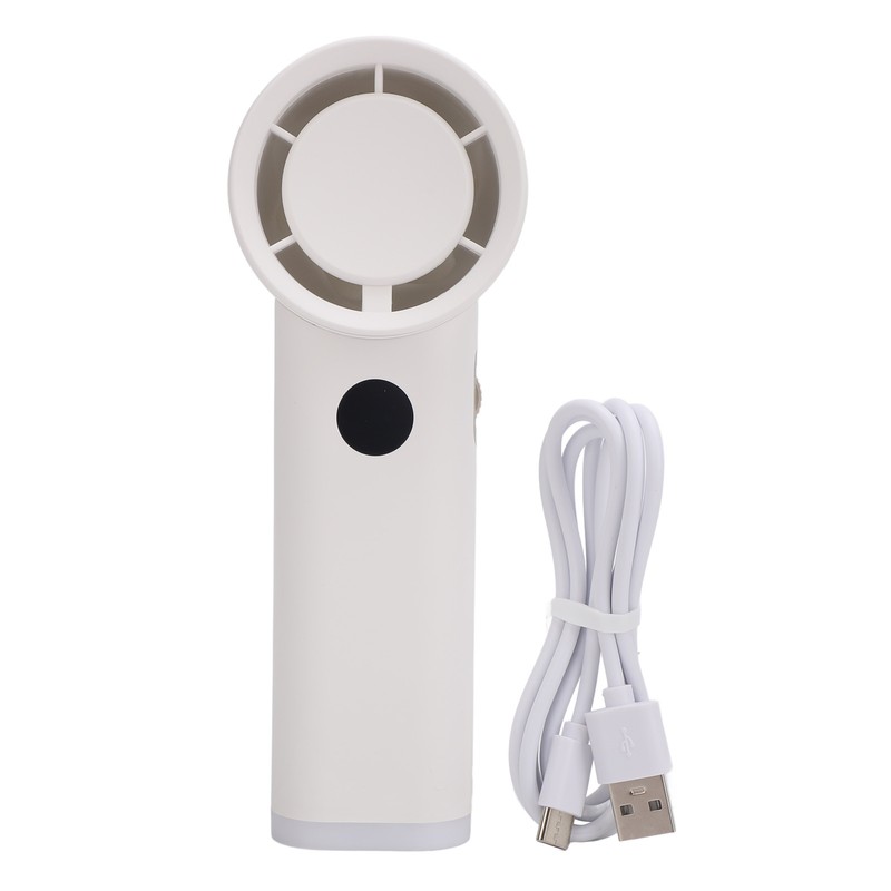 Handheld Fan LED Display Power Adjustable Portable Fan Night Light