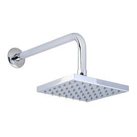 DICA, Regadera con Brazo y Chapeton Sistema Limpia Facil, Latón, Acabado Cromo, Medidas 150mm x150mm, 4513B
