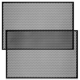 Gisafai 2 Pcs Cloverleaf Aluminum 2 Feet by 3 Feet Black Perforated Mesh Decorative Metal Sheets 0.02 Inch DIY Thick Stylish Lightweight Easy to Trim Aluminum Indoor Outdoor