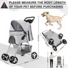 Wedyvko 4 Wheels Pet Stroller for Medium Small Dogs Cats
