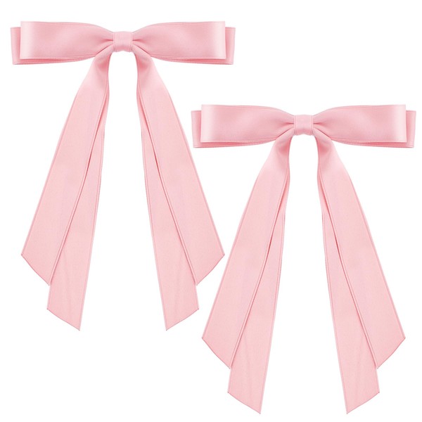 Pack of 2 Hair Bow, Women's Tassel Ribbon Bow, Long