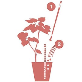 IPPINKA Sustee Aquameter, White, Small, Set of 4 - Soil Moisture Meter for Potted Plants - Plant Water Sensor (Refillable Style)