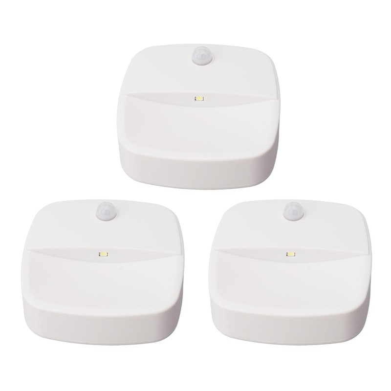 3pcs Wireless Battery Powered Motion Sensor Night Light 6.56ft Detecting