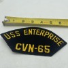 Vintage U.S. Navy USS Enterprise CVN-65Naval Ship Patch Cap Shoulder