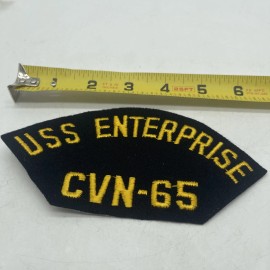 Vintage U.S. Navy USS Enterprise CVN-65Naval Ship Patch Cap Shoulder Patch 6”x3”