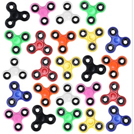 Iconikal 24-Pack Fidget Spinners, Random Color Bulk Assortment for Sensory Play Occupy Hands Attention