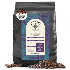 Organic Honduran Whole Bean Coffee Medium Dark Roast - 5LB, Single Origin Arabica Speciality Coffee Beans, Freshly Roasted To Order By Kochere