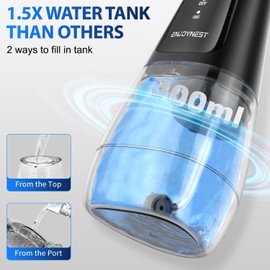 EnjoyNest Ear Wax Removal, Safe & Effective & Temperature Sensor, Ear Cleaner Kit with 4 Modes, Earwax Irrigation Flushing System for Buildup, Cleaning Tool with Basin and 8 Tips, Black