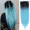 24" SE 1cm Dreadlock Extensions for White women,Thick Dreads Ombre