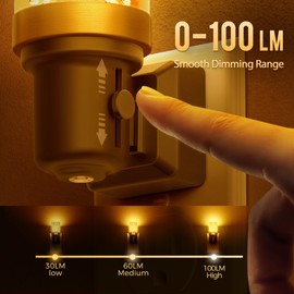 DORESshop LED Night Lights Plug into Wall, Modern Decorative Design Nightlights Plug in, Adjustable Brightness, Dimmable Night Light, Perfect for Adults' Bedroom, Hallway, Bathroom,Amber