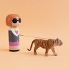 Lucie Kaas Coco Wooden Figure, Wood, Multi-Colour, 14.5 cm