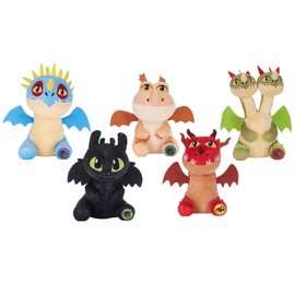 HTTYD Dragon - Black Night Dragon Inspired by Toothless - Cuddly Toy & Stuffed Toy - Various Models & Sizes - Soft Plush Toy for Kids & Fans (Barf and Belch 30 cm)