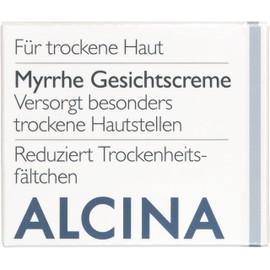 ALCINA Myrrh Face Cream - 1 x 100 ml - Dry Skin - Provides Especially Dry Skin - Reduces Dryness Wrinkles