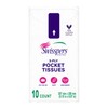 Swisspers Pocket Tissues, 3-Ply White Facial Tissues for Purse, Pocket,