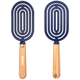 SHINLEA Spiral Hair Brush, Quick Drying Hair Brush without Pulling with Ventilation Opening for Wet and Dry Hair, Massage Hair Brush with Flexible, Soft Bristles for Women, Men, Children