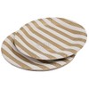 20 x GOLD STRIPED ROUND PAPER PLATES - 23cm/9" inch