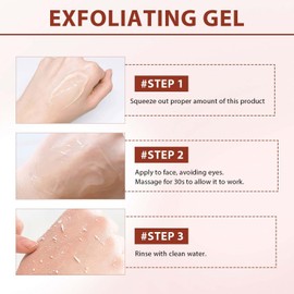 Gel Exfoliante Purificante, Limpiador Exfoliante Facial, Exfoliante Facial, Gel Exfoliante Para El Rostro, Limpiador Facial Exfoliante Suave Para Todo Tipo De Piel, Limpia La Suciedad Y La Gras