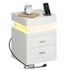 ChooChoo LED Nightstand with Charging Station, Smart Night Stand with