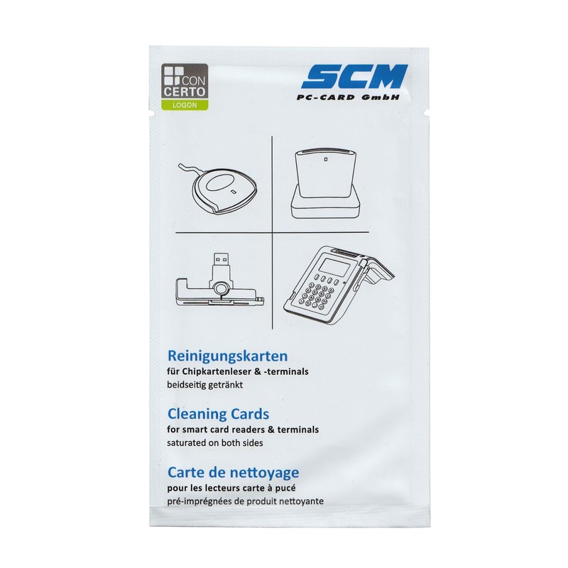 SCM PC-Card GmbH SCR Card Cleaning Kit Pack of 20