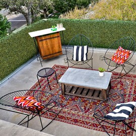 Windscreen4less 1 PC 20"x20" Artificial Boxwood Panels Faux Plant Grass Green Wall Panel Decoration for Outdoor Indoor Garden Backyard (Mimose Leaves)