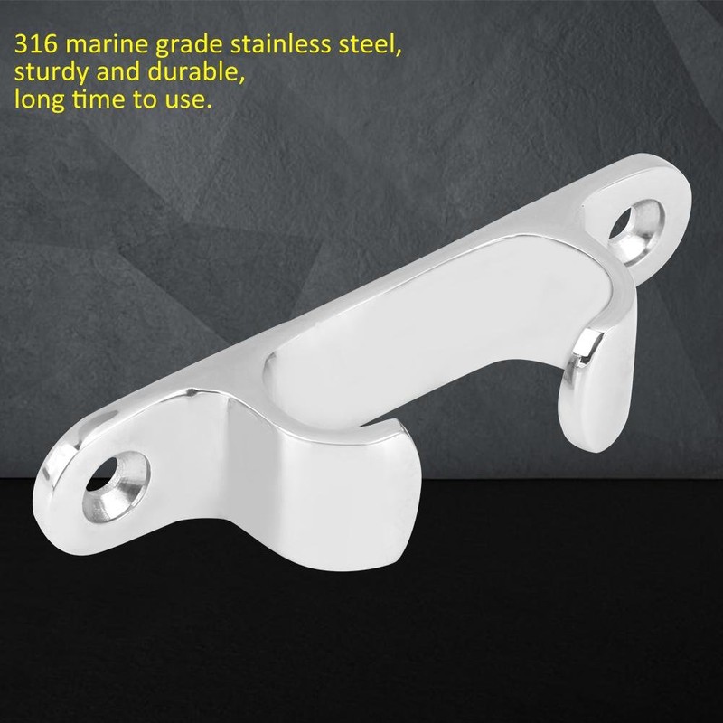Qiilu 102MM Fairleader Boat Cleats Marine Mooring Cleats Stainless Steel